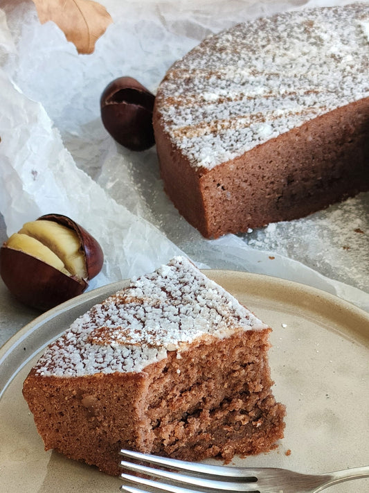 Bolo de Castanha com Alfarroba