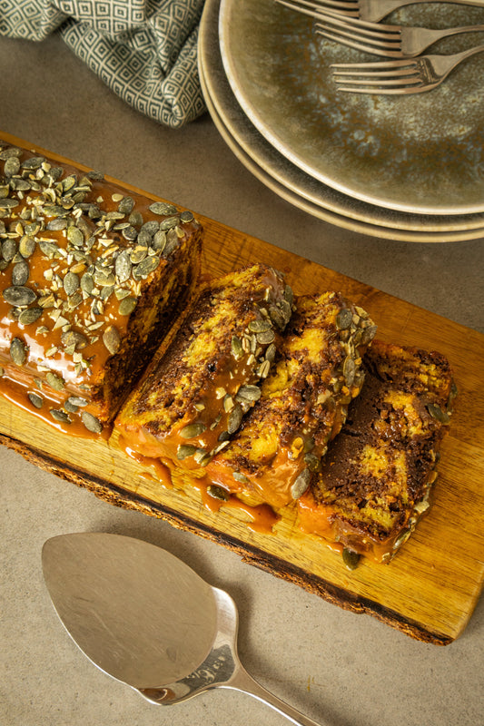 Bolo Mármore de Abóbora com Caramelo